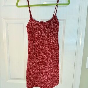 Brandy Melville - Red/Maroon Tie Back Mini Dress—Adjustable Shoulder Straps